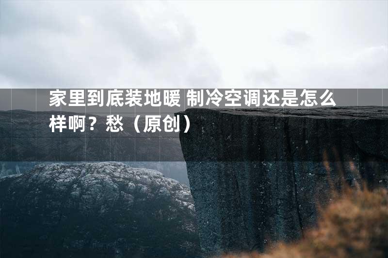 家里到底装地暖 制冷空调还是怎么样啊？愁（原创）